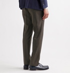 CANALI - Slim-Fit Stretch-Wool Trousers - Brown
