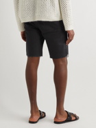 SAINT LAURENT - Straight-Leg Distressed Organic Denim Shorts - Black