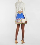 Zimmermann - Cosmic Sagittarius belted cotton and silk miniskirt