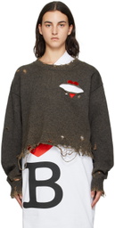 Doublet Gray Broken Heart Sweater