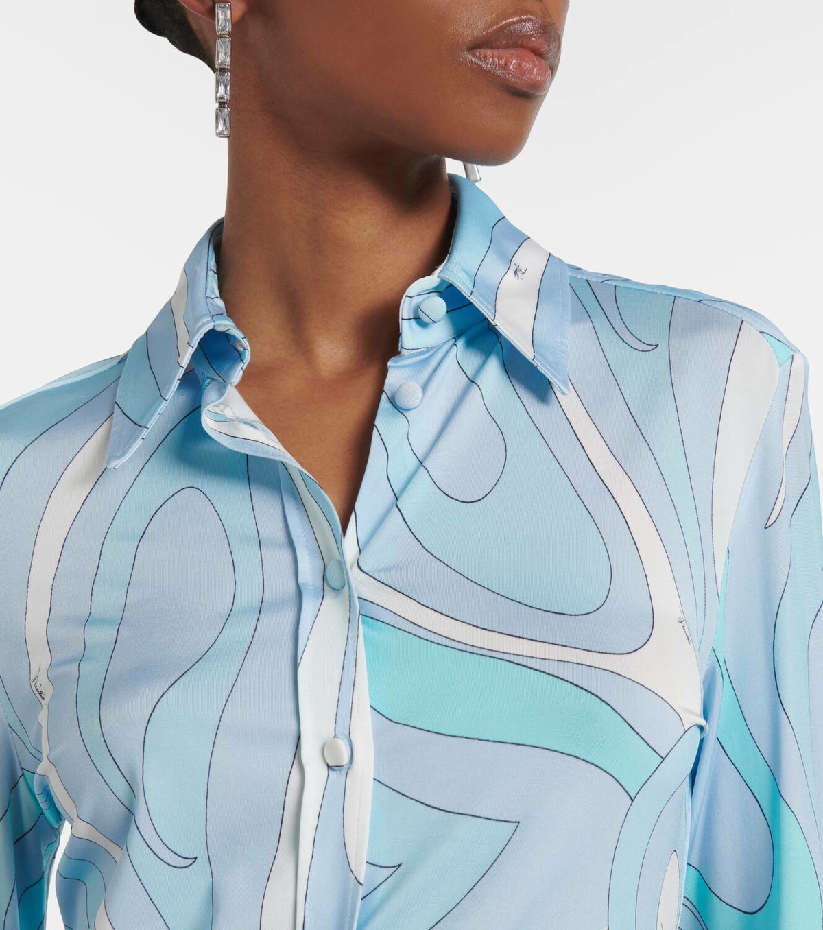 Pucci Marmo satin jersey shirt Emilio Pucci