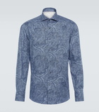 Brunello Cucinelli Denim jacquard shirt