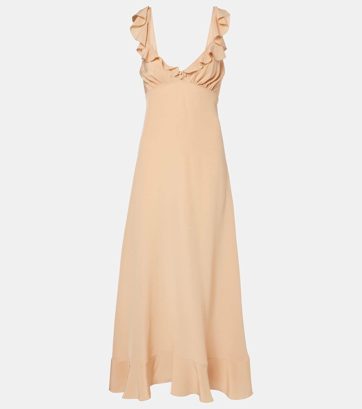 Chloé Ruffled silk crêpe de chine maxi dress