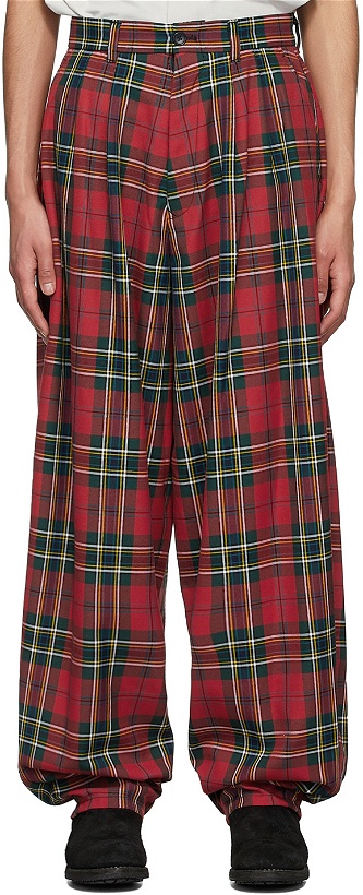 Photo: KIDILL Red Polyester Trousers