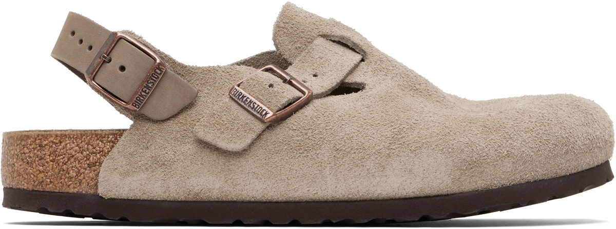 Birkenstock Taupe Regular Tokio Slip-on Loafers