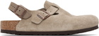 Birkenstock Taupe Regular Tokio Slip-on Loafers