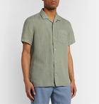 Incotex - Jake Camp-Collar Linen Shirt - Green