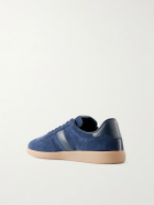 TOM FORD - Leather-Trimmed Suede Sneakers - Blue