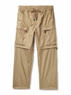 Moncler Grenoble - Straight-Leg Convertible Ripstop Drawstring Cargo Trousers - Neutrals