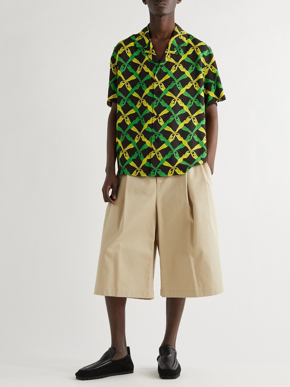 Bottega Veneta Plank Leather and Stretch-Knit Loafers BOTTEGA VENETA Astaire knotted crinkled-leather loafers  main image 3