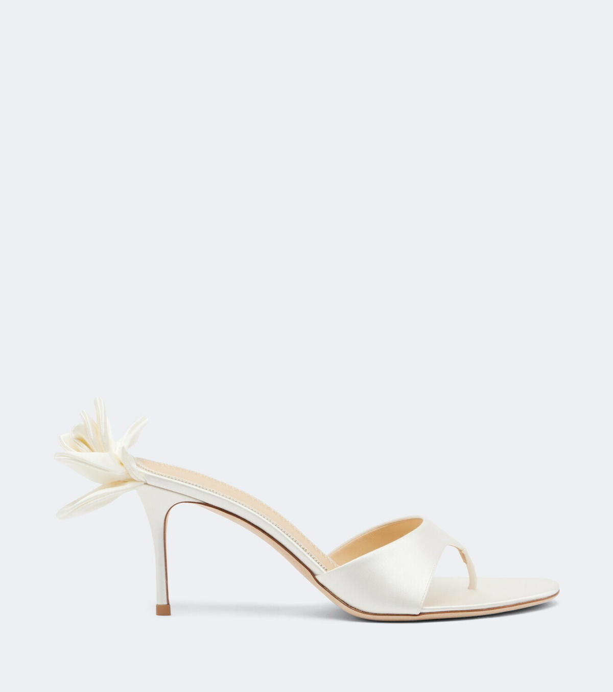 Magda Butrym Floral-appliqué satin thong sandals