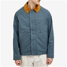 Foret Men's Row Oilskin Jacket in Vintage Blue