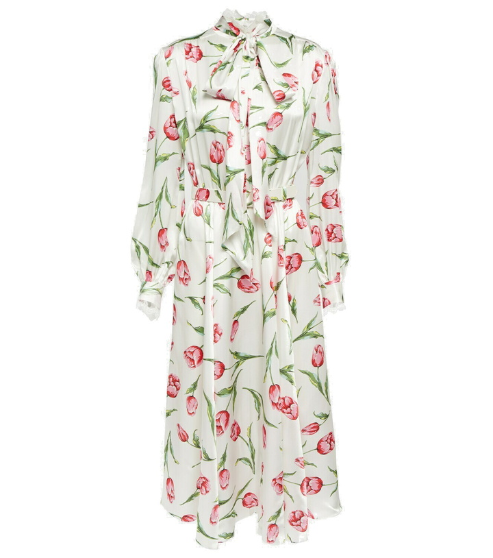 Photo: Rodarte Floral belted silk midi dress