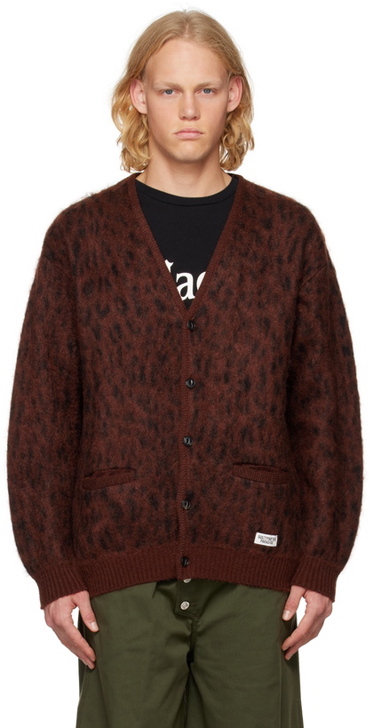 Photo: WACKO MARIA Burgundy Leopard Cardigan