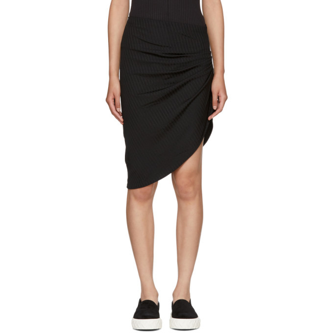 Photo: Baja East Black Rib Jersey Contour Skirt