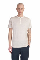120% Lino T-shirt In Beige Linen