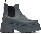 Alexander Wang Gray Carter Platform Rain Boots
