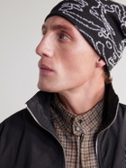 Blue Blue Japan - Cloud Sea Jacquard Beanie - Black