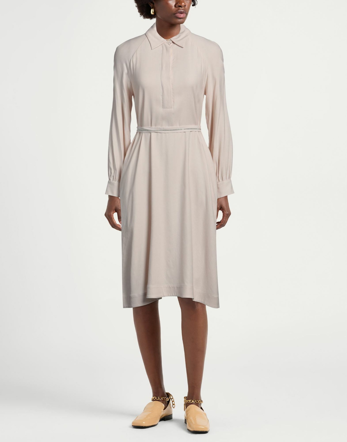 Peserico Womens Midi dress in Off white