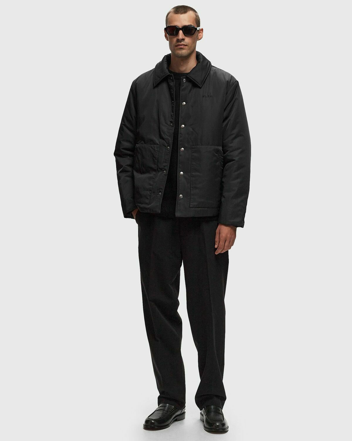 PADDED COACH JACKET(BLACK)Mサイズ ølåf Padded Coach Jacket Black Overshirts/Windbreaker OLAF HUSSEIN