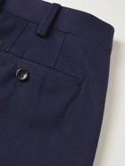 Loro Piana - Slim-Fit Tapered Stretch-Cotton Twill Trousers - Blue