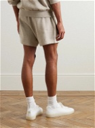 FEAR OF GOD ESSENTIALS - Straight-Leg Logo-Appliquéd Cotton-Blend Jersey Drawstring Shorts - Neutrals