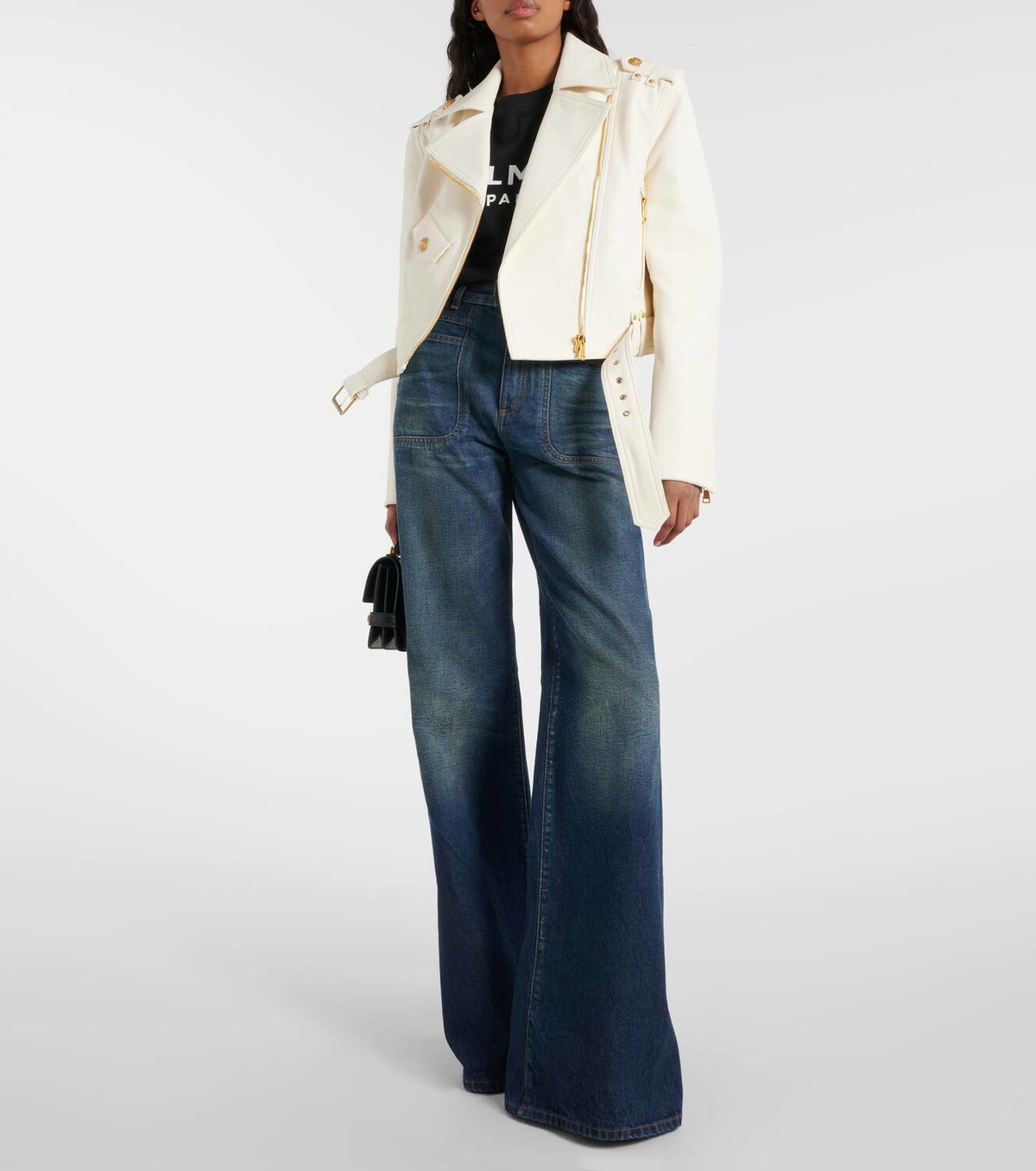 Balmain Leather biker jacket