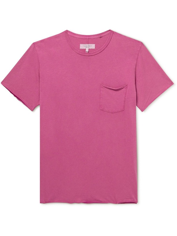 Photo: Rag & Bone - Miles Organic Cotton-Jersey T-Shirt - Pink