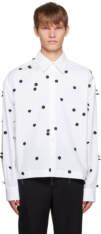 Photo: Jacquemus White Le Chouchou 'La Chemise Papier Brodée' Shirt