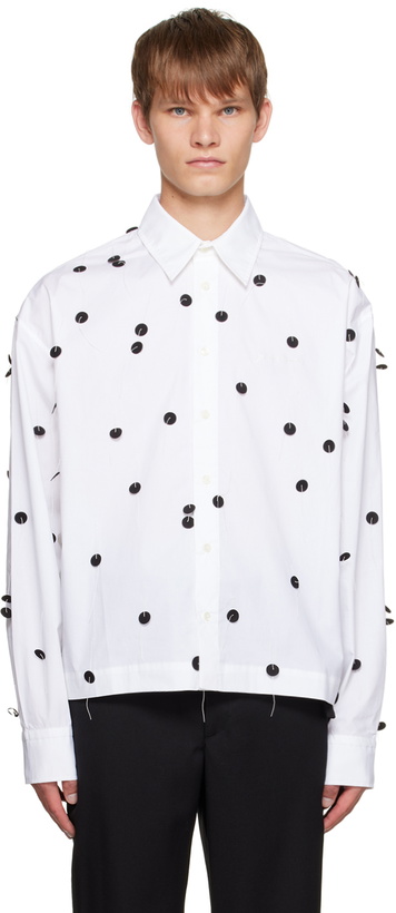 Photo: Jacquemus White Le Chouchou 'La Chemise Papier Brodée' Shirt