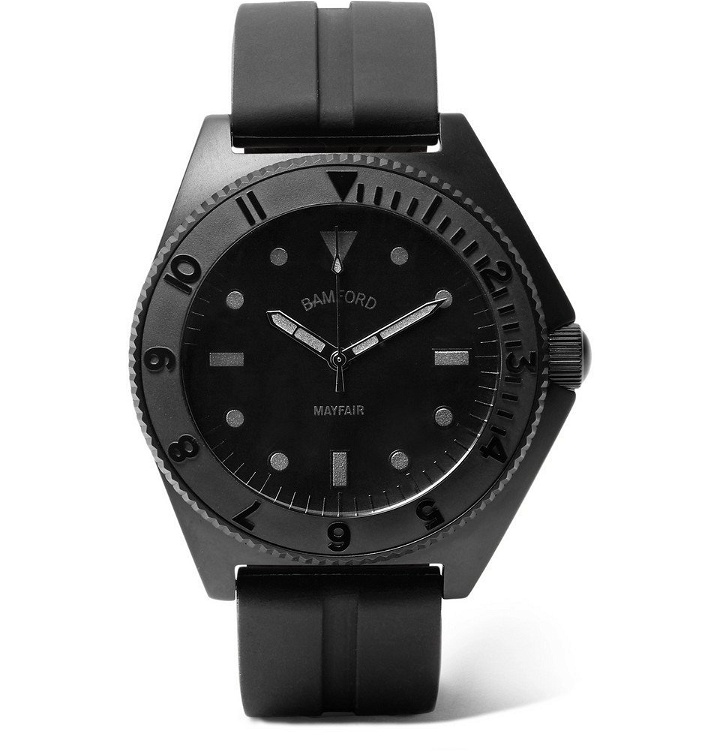 Photo: Bamford Watch Department - Mayfair Stainless Steel and Rubber Watch - Men - Black