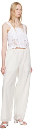 rag & bone White Clem Lace-Trim Poplin Tank Top