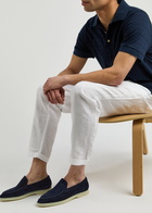 Aurélien Yacht Suede Loafers Navy