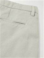 Boglioli - Straight-Leg Cotton and Linen-Blend Gabardine Shorts - Gray
