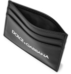 Dolce & Gabbana - Logo-Print Leather Cardholder - Black