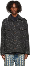 Marni Black Speckled Herringbone Jacket