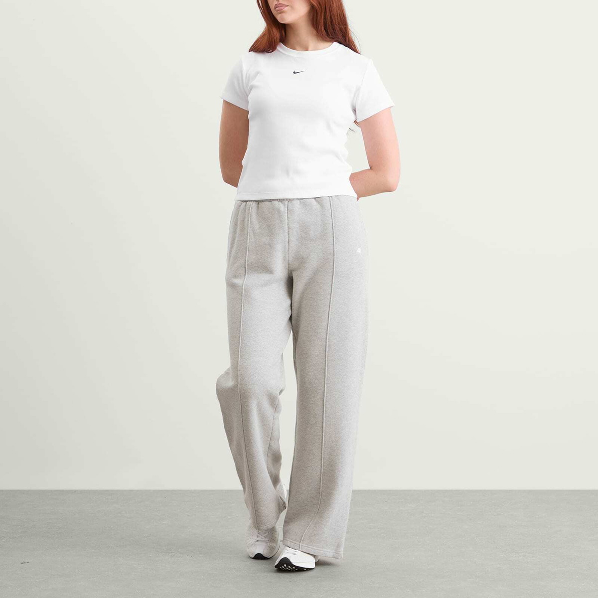 Nike Women's Tight Ribbed T-Shirt in White