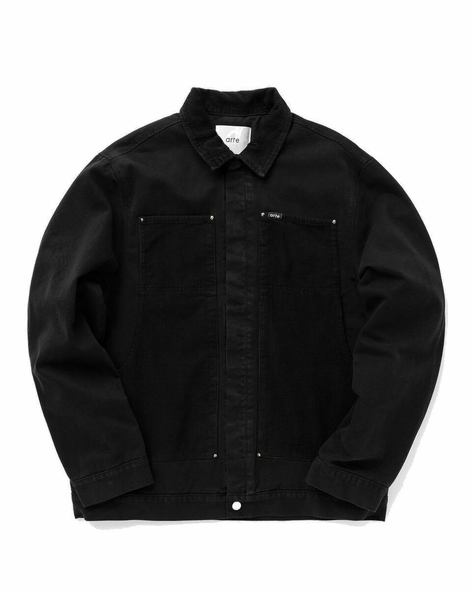 Photo: Arte Antwerp Workwear Cord/Cotton Jacket Black - Mens - Overshirts