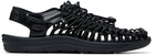 KEEN Black UNEEK Leather Sandals