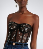 Dolce&Gabbana Embellished mesh bustier