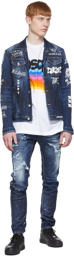 Dsquared2 Blue Ripped Jeans