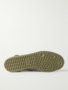 adidas Originals - Pharrell Williams Humanrace Samba Suede-Trimmed Leather Sneakers - Green