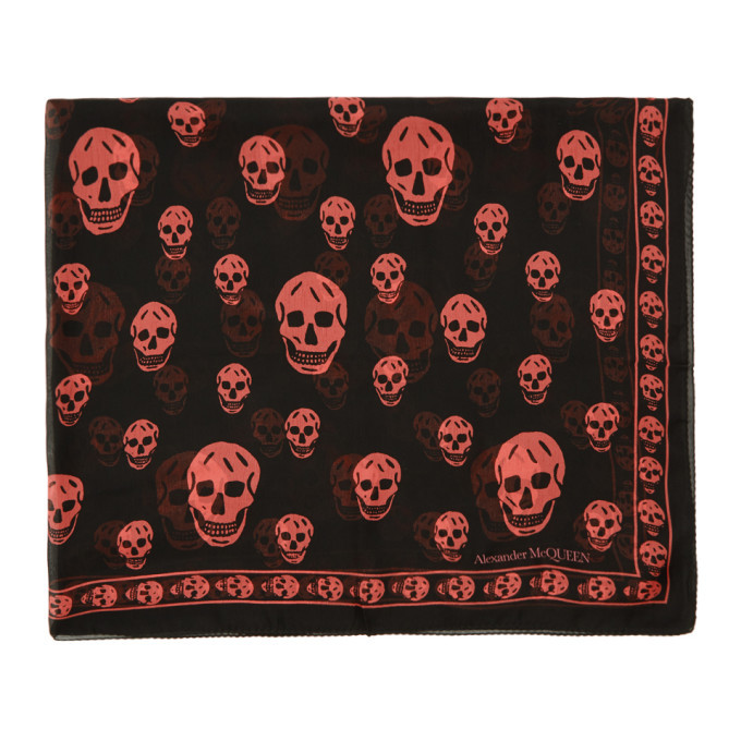 Alexander mcqueen best sale pink skull scarf