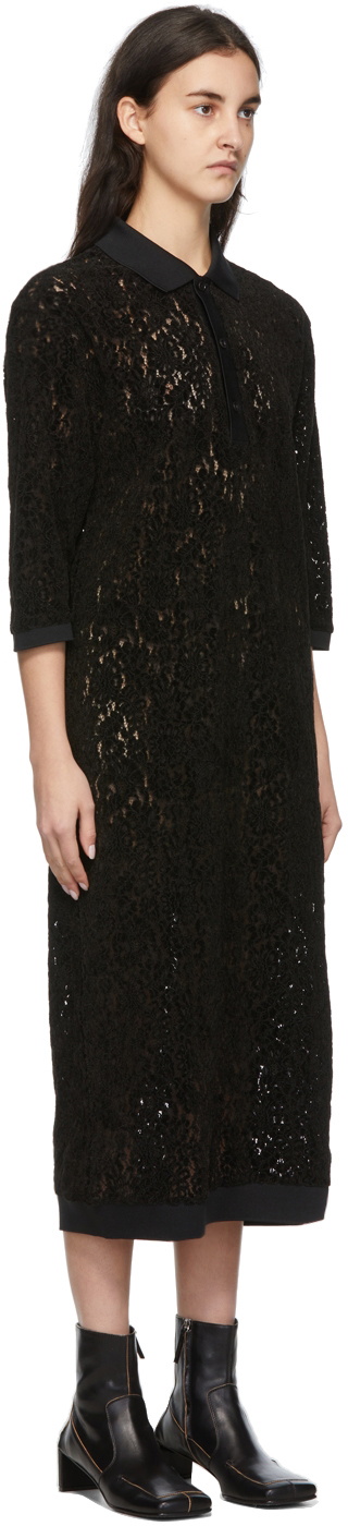 Henrik Vibskov Black Lace Polo Dress Henrik Vibskov