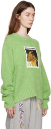 Sky High Farm Workwear Green Denim Tears Edition Sweater