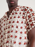 BODE - Cotton-Lace Shirt - Red