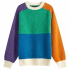 Howlin by Morrison Men's Howlin' Firecracker Colour Block Jumper in Greendream