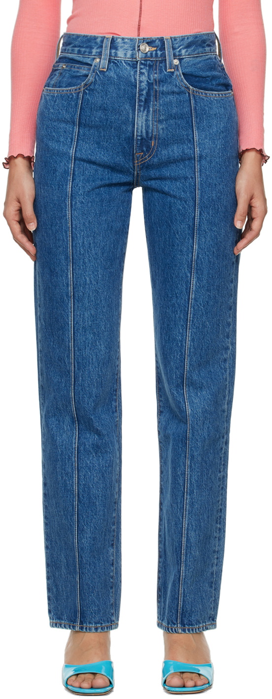 SLVRLAKE Blue London Pintuck Jeans