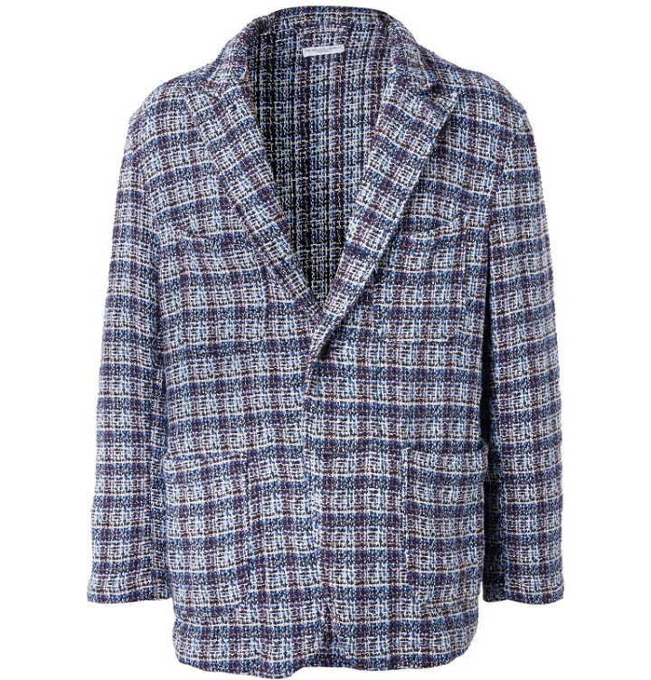 Photo: Engineered Garments - Unstructured Cotton-Blend Tweed Blazer - Blue