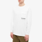 Maharishi Men's MILTYPE Long Sleeve Embroidery Pocket T-Shirt in White